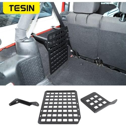 TESIN Car Organizer Accessories For Jeep Wrangler JK Car Trunk rack Tail Box Storage Rack Shelf For Jeep Wrangler JK 2007-2017