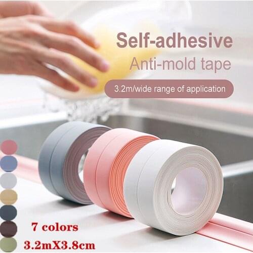 3.2M Waterproof Tape For Bathroom And Kitchen Sink Gaps Is Firm Mildew Moisture Pollution And Oil Proof
