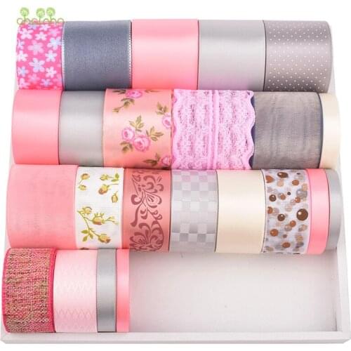 High Quality,Mixed Mainstream Pink Colour Ribbon Set For DIY Handmade Gifts&Crafts Packing,Hair Ornament Accessories,HB133