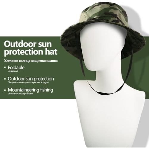 1pc Sun Protection Hat Outdoor Fishing Hunting Hiking Cap Light Weighted Wide Cap with Brim Unisex Army Fishing Cap Tools Tackle