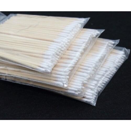 100pcs Wood Cotton Swab Cosmetics Permanent Makeup Health Medical Ear Jewelry Clean Sticks Buds Tip 7cm cotonete free shipping