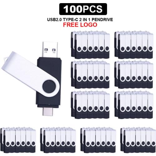 100pcs/lot Best TypeC USB Flash Drive for Huawei Phone 64GB pendrive32GB pen drive Metal memory stick 16GB cle usb free shipping