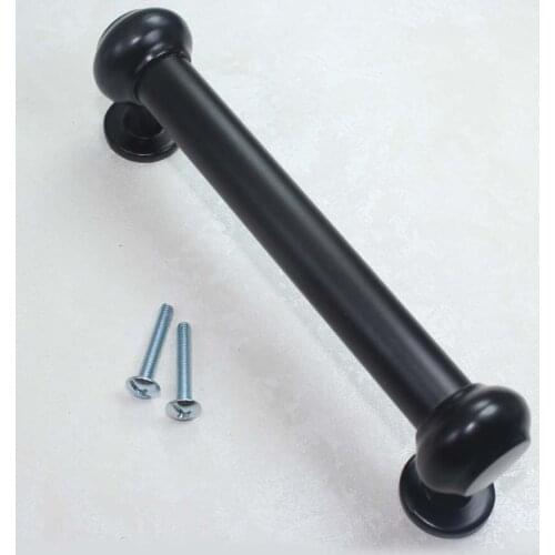 128mm modern simple fashion black furniture door handles black kitchen cabinet drawer dresser cupboard door handles pulls knobs