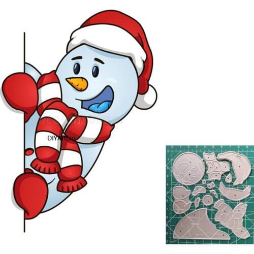 2021 Snowman cutting dies New metal Stencil for DIY Hello Greeting Christmas Scrapbooking embossing craft dies