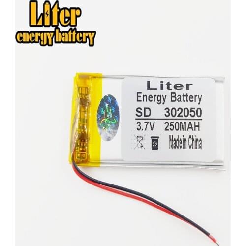 3.7V lithium polymer battery 032050 302050 MP3 MP4 Bluetooth DIY toys 250MAH