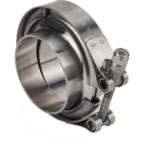 4-inch Universal Car Accessories Exhaust Pipe Clamp Stainless Steel #304 V Band Clamp W/2 Flange Turbo Exhaust Ss304
