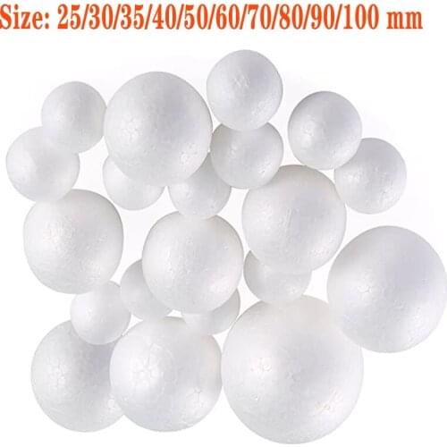 5pcs 5-8cm white modeling process polystyrene foam ball DIY wedding festival Christmas decoration supplies children crafts