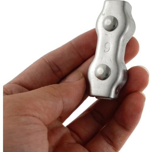 5Pcs Stainless Steel Pole Clamps M2-M5 Simple Grips Wire Rope Holder Clips Reusable Cable Retainer Kit Wire Cable Fastener Tools