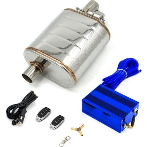 Top Quality 2" 2.5" 3'' Inch Exhaust Muffler With Dump Valve Stainless Steel Electric Exhaust Cutout Remote Control Set