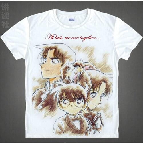 Anime Detective Conan, Case Closed Jimmy Kudo, Kaitou Kiddo Cool T-Shirt Summer Tee Short Sleeve Tops Unisex Cosplay S-XXL