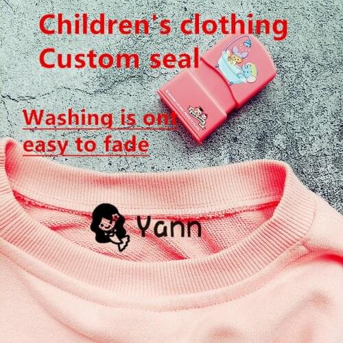 Custom Non-fading ink baby cartoon childrens seal waterproof CLOTHING MARKER,Camp Stamp,FABRIC Textile Stamp,Cloth Label stamp