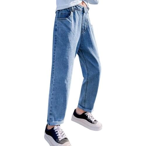 Jeans For Girls Solid Color Jeans Kids Girl Casual Style Children Jeans Spring Autumn Clothes For Girls 6 8 10 12 14