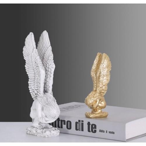 Creative Angel Statue Angel Wings Figurine Art Resin Ornaments Home Decor Accessories For Living Room Souvenirs Christmas Gifts