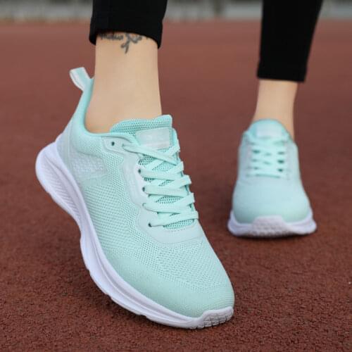 Casual shoes woman sneakers 2021 fashion breathable mesh women shoes lace-up sport ladies shoes solid sneakers women plus size