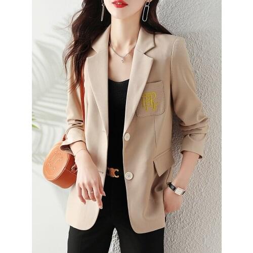 Small Suit Jacket for Women 2020 Spring and Autumn New Korean Style British Style Black and White Plaid Suit Womens Casual