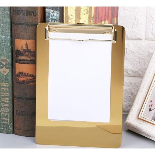 Metal Clipboard Writing Pad File Folders Document Holder Desk Storage School Office Stationery Supply 3 Sizes Q1JC