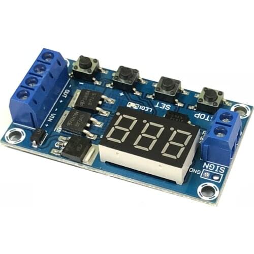 100% New 5.0V-60V real-time relay Timing module Synchronization with clock Time control Delay 24H timing 5 time periods