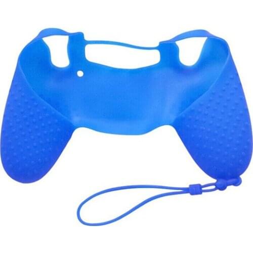 Blue for Sony PS4 Joystick Skin Playstation 4 Case Gamepad ControllerJoypad Cover With Wrist Strap