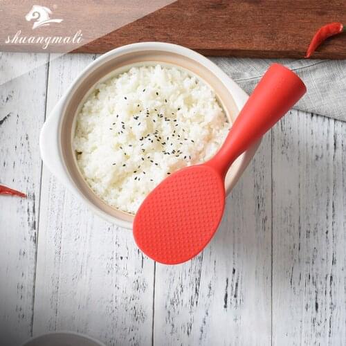 Food Grade Silicone Rice Scoop Non Stick Silica Kitchen Accessories Cooking Tools Japanese Paddle Tablespoons Rice Shovel