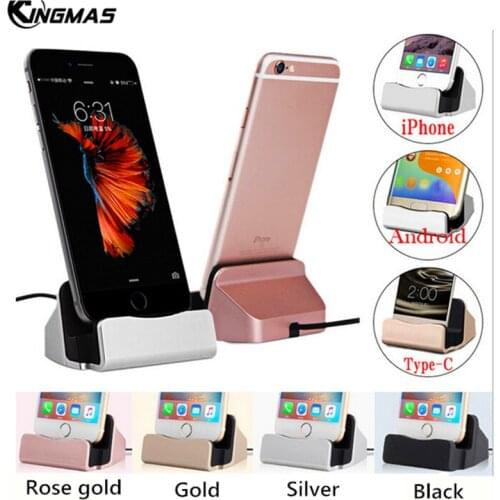 USB Cable Cradle Charger Base for Xiaomi Android Type C Samsung S9 Huawei Stand Charging Holder Dock Station For iPhone X 8 7 6