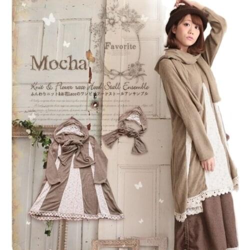 Vintage long sleeve embroidery knitted patchwork mori girl hippie maxi roupa feminina vetement femme winter autumn hoodie dress