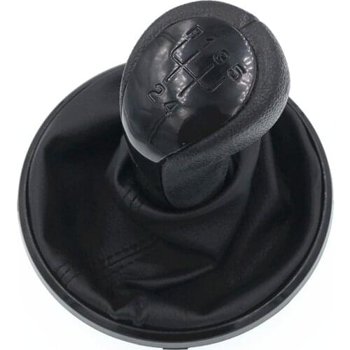 High Quality For Skoda Fabia Roomster 2007-2010 5 Speed Black Car Gear Shift Knob With PU Leahter Boot