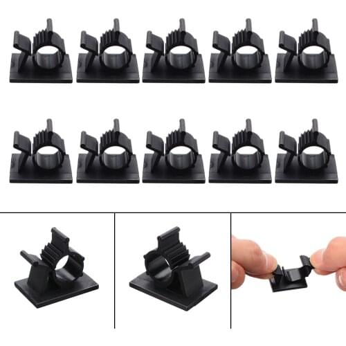 10pcs/lot Wire Fixing Clamp Clip Desktop Wire Clear Up Clips Holder Cable Clamps Clip USB Cord Clips Holder Organizer Fasteners