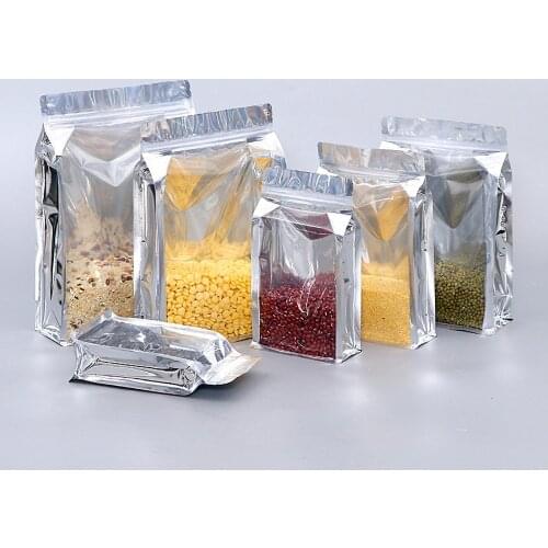 10Pcs Self-sealing Zipper Food Pouch Portable Resealable Keep Fresh Preservation Food Storage Sealed Pouch