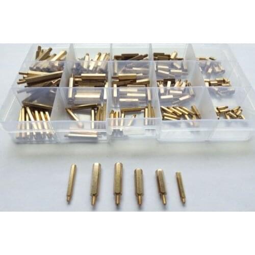 160pcs M2 M2.5 M3 Male x Female Screws Single Pass Brass Standoff Spacer Bolts