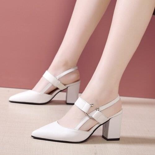 2021Elegant Sexy Multicolor leather Womens Slingback High Heels Pump Shoes Dress Party Office Comfortable Shoes
