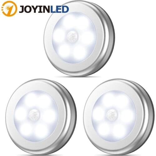 Motion Sensor Night Light Wireless Round LED Light Closet Stair Lamp Magnet Safe Hallway Bathroom Bedroom Kitchen cabinet Lights