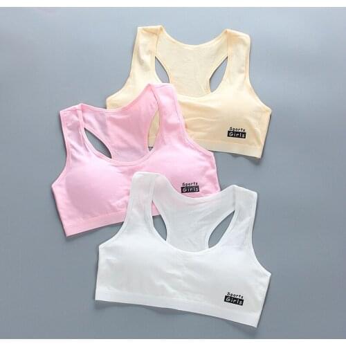 Girl Top Bra Teen Lingerie Brassiere Fille 12 14 Sport Vest Undies Schoolgirl Underwear Racerback Training Bras 8-16T Kids