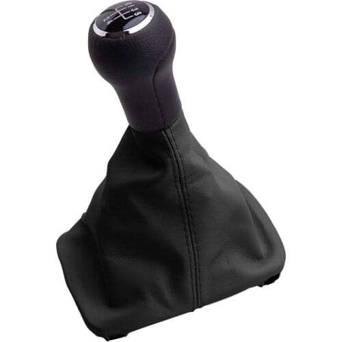 Black 5 Speed Manual Gear Shift Knob Gaiter Boot Fit For VW Beetle 1998-2002 2003 2004 2005 2006 2007 2008 20092010 1C0711113N