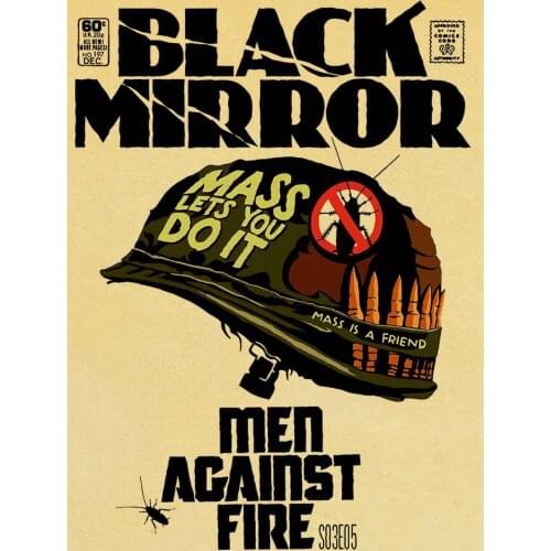 Black Mirror BBC Season Movie Poster Retro Style Printed Posters Bar Cafe Room Art Decor Canvas Wall Stciker A745
