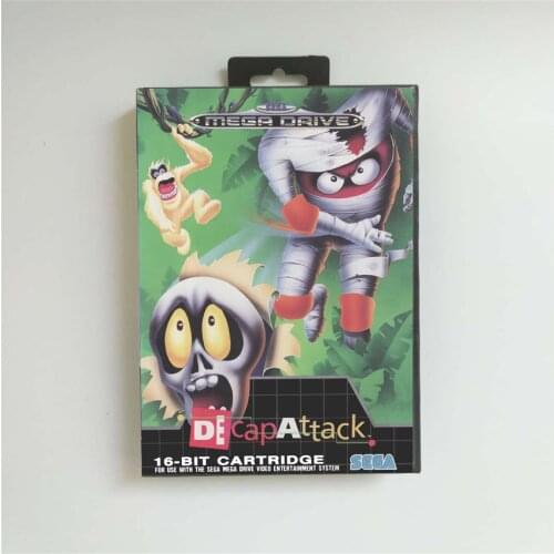 DeCapAttack De Cap Attack - EUR Cover With Retail Box 16 Bit MD Game Card for Sega Megadrive Genesis Video Game Console