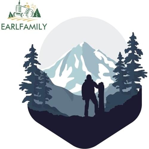 EARLFAMILY 13cm x 12.6cm for Snowboard Car Stickers Vinyl Car Wrap Decal Anime Motorcycle Decals Occlusion Scratch Decoration