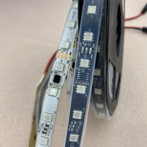 5m DC24V WS2811 60LEDs/m (10pixes/m;6leds as one pixel) LED flexible digital strip;IP20/IP65/IP67/WHITE PCB/BLACK PCB