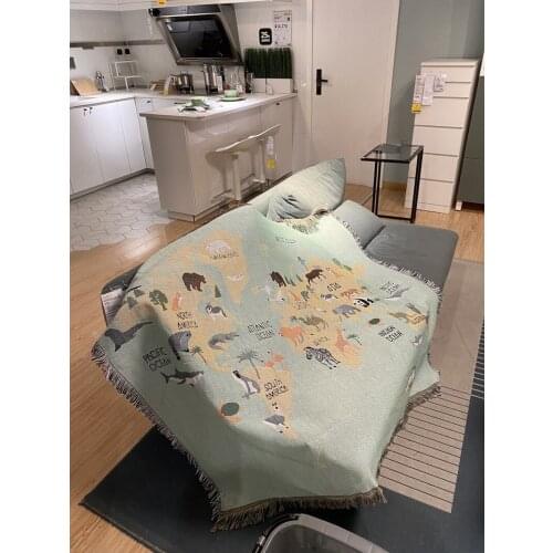 Cotton Sofa Blanket Throw Chair Bed Rugs Wall Hanging Protective Cover for Lounger Wall Tapestry