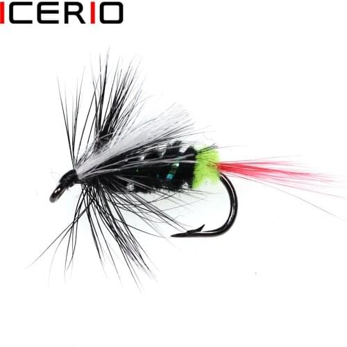 ICERIO 6PCS Woolly Worm Caddis Nymph Flies Trout Fishing Fly Lure Baits