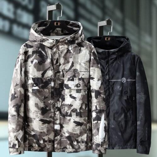 Plus Size 9XL 8XL 7XL Camouflage Casual Jacket Men Spring Autumn Fashion Male Windbreaker Hooded Coat Bomber Military Jacket Men