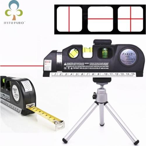 Laser Level Horizon Vertical Measure 8FT Aligner Standard and Metric Rulers Multipurpose Adjusted Measure Level Laser Tripod ZXH