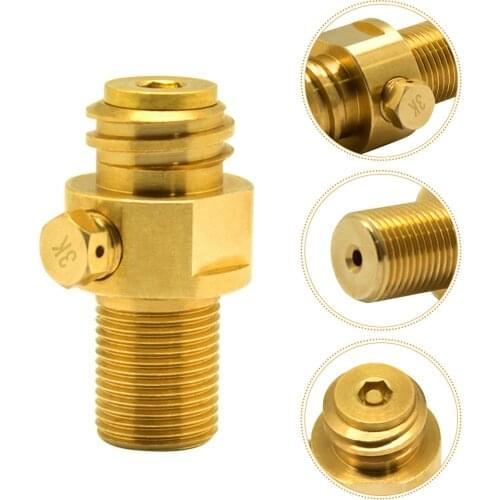 M18X1.5 CO2 Brass Pin Valve Tank Brass Stream Small Pin Thread Replacement CO2 Brass Stream Pin Valve for So da Water #567