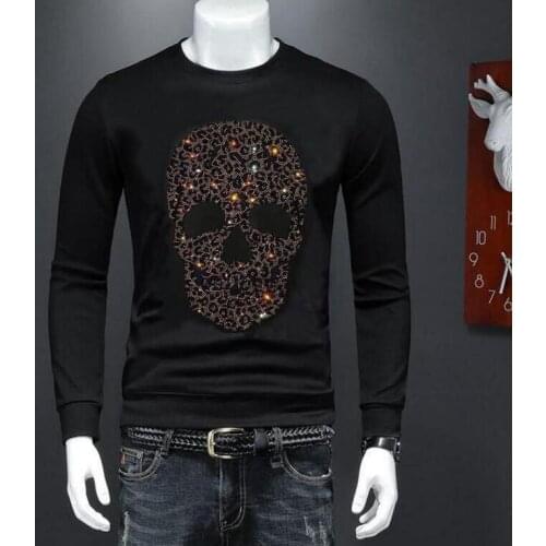 Men Sweatshirts Hot drill Hoodies man Hoodies Boy Jackets Cool Pullover Diamonds