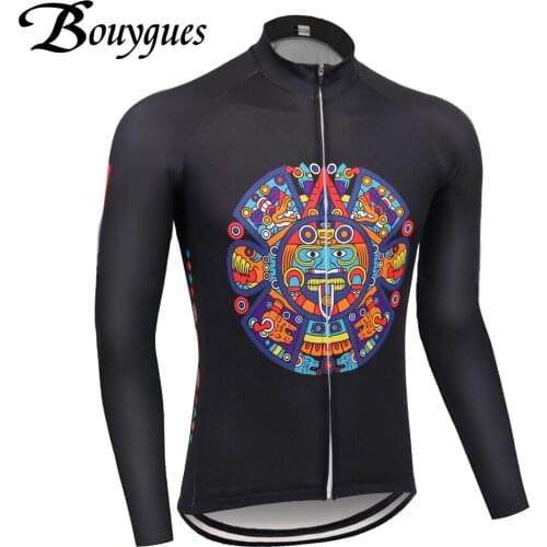 NEW Cycling Jersey Long Sleeve Winter Fleece And Thin Outdoor Sports Bicycle Clothes Top Quality MTB Wear Ciclismo BOUYGUES
