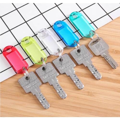New Key Card 30Pcs/bag Multicolor Plastic PP Key Card Token Luggage Tag Hotel Hotel Number Classification Card Keychain