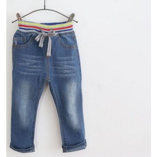 New Arrival Baby Boys Denim Jeans Boys Elastic Waist Jeans Kids Spring Autumn Long Pants Child Casual Trousers