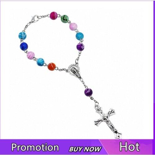 New And Exquisite Cross Bracelet Jesus Virgin Mary Saint Image Bracelet For Women & Men Religious Jewelry Christmas Gift