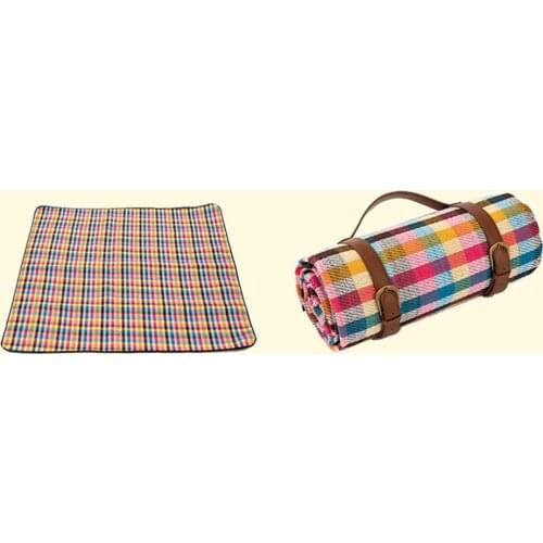 Durable Plaid Outdoor Foldable Waterproof Picnic Mat Fashion Pad Breathable Soft Waterproof Portable Camping Travel Picnic Beach