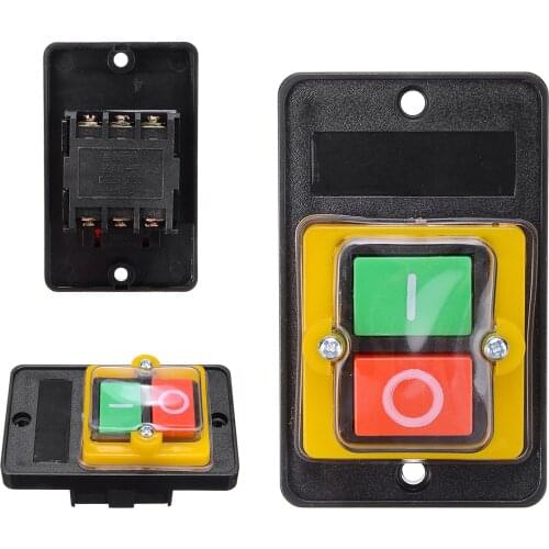 Durable Waterproof Pushbutton Power On/Off Drill Switch KAO-5/ BSP210F-1B 10A 380V For Cutting Machine Home Tools Switch