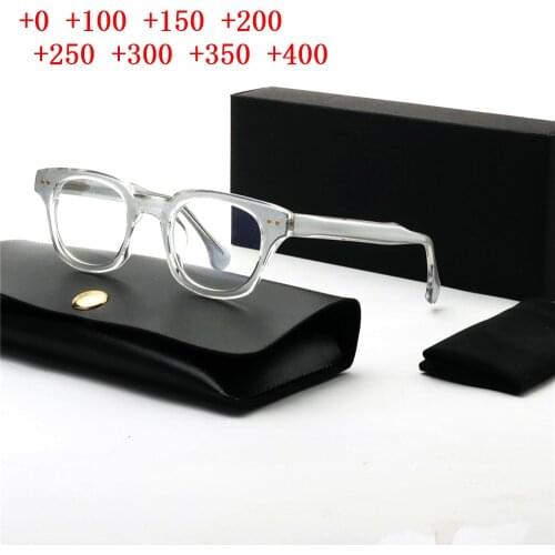 Clear Reading Glasses Rimless Anti Blue Bifocal Magnifying Eyeglasses Presbyopia Men Women Multifocal Goggles +200 NX